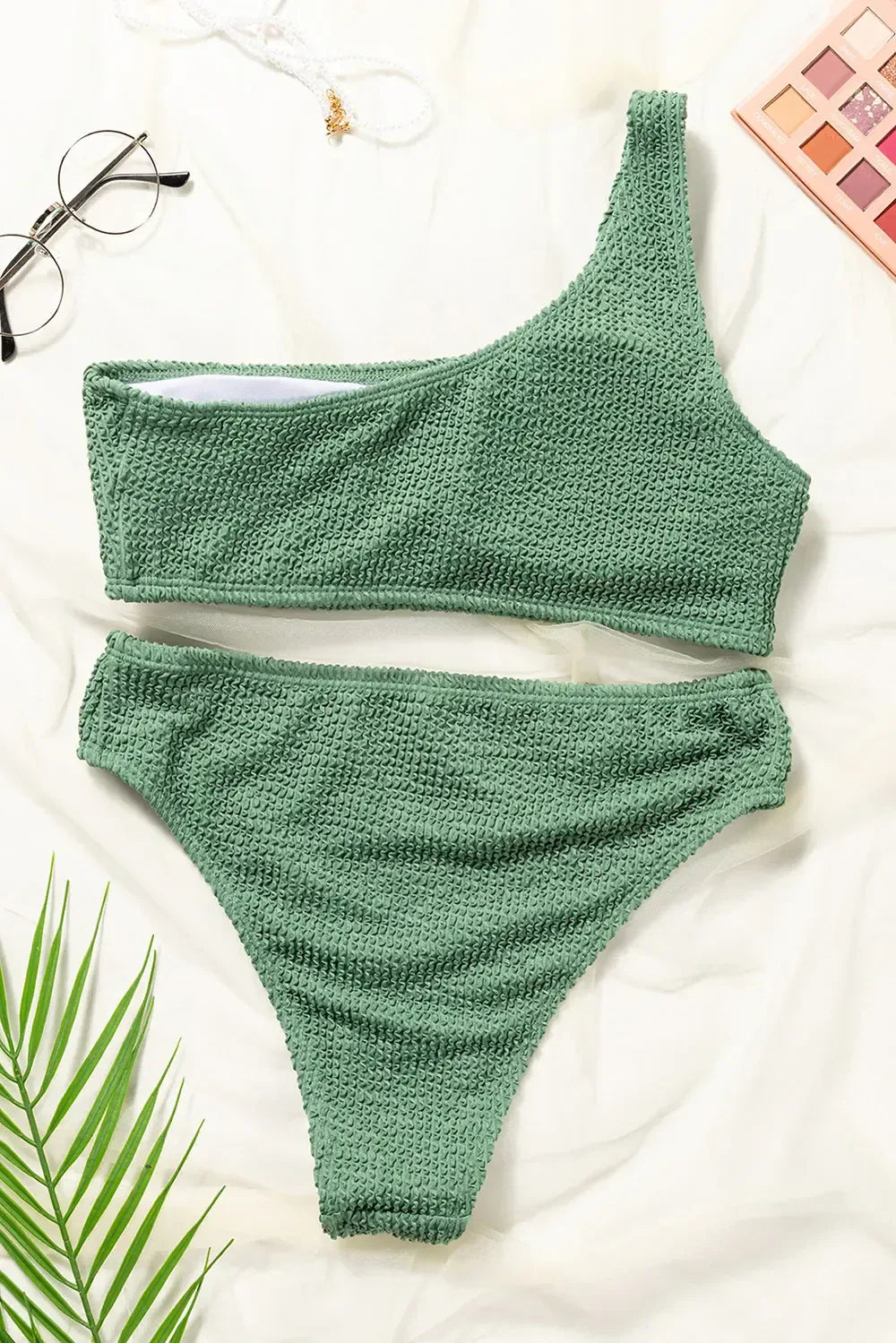 Single Shoulder Two-Piece Swimsuit