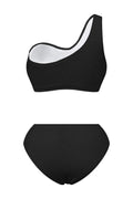 Single Shoulder Two-Piece Swimsuit