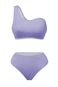Single Shoulder Two-Piece Swimsuit Lavender / S