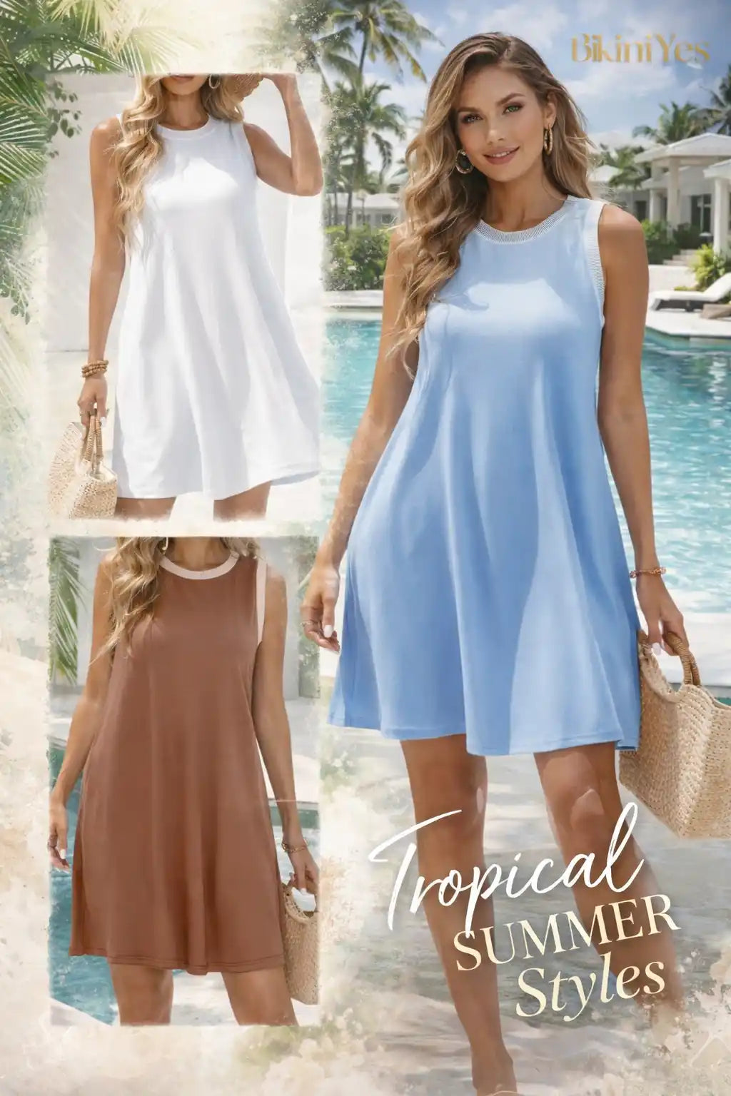 Robe mini fluide sans manches