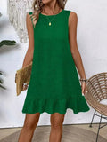 Sleeveless Ruffle Hem Dress