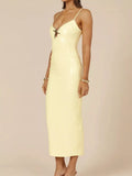 Slit Back Gradient Cami Dress