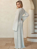 Slit Plunge Flare Sleeve Cover-Up Dress