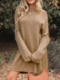 Slouchy Sweater Dress Camel / S