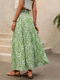Smocked Printed Skirt