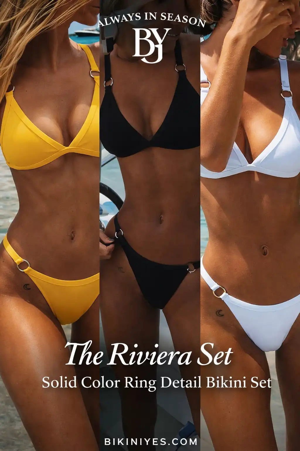 Solid Color Bikini Set