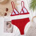 Ribbed Spaghetti Strap Bikini