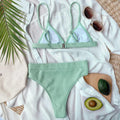 Ribbed Spaghetti Strap Bikini