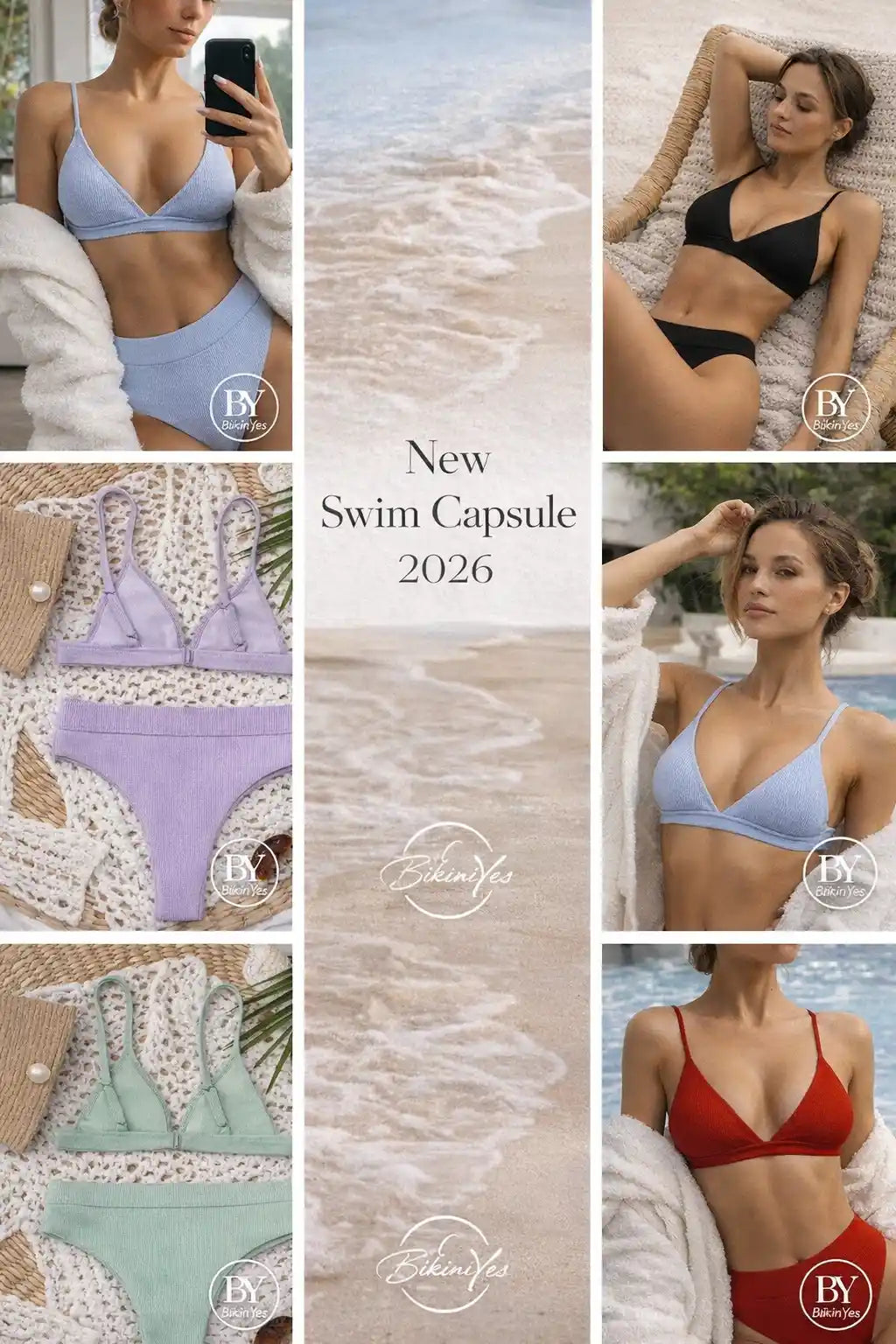 Ribbed Spaghetti Strap Bikini