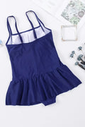Square Neck Sleeveless One Piece Swimsuit