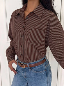 Body rayé boutonné