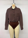 Striped Button-Up Bodysuit