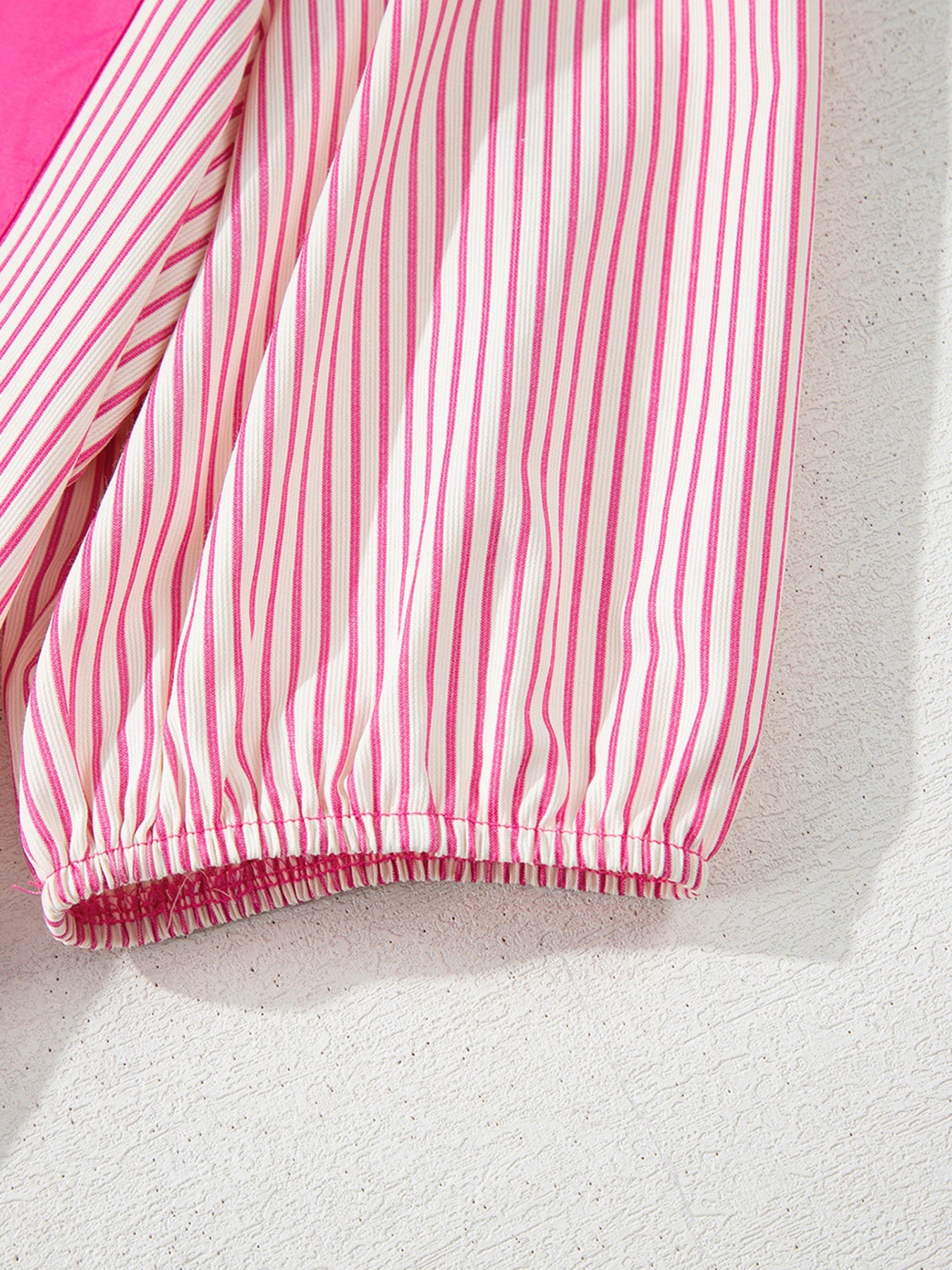 Striped Color Block Shirt Collar Mini Dress