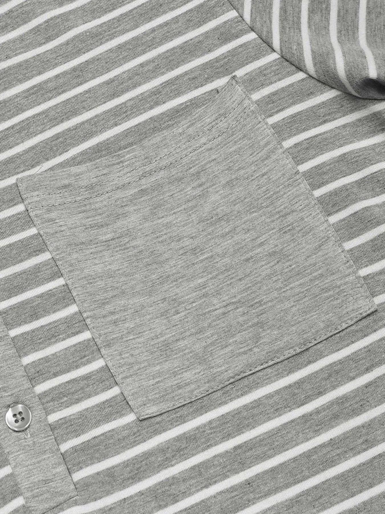 Striped Long Sleeve Lounge Dress for Women