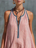 Striped Ruffle Hem Mini Dress