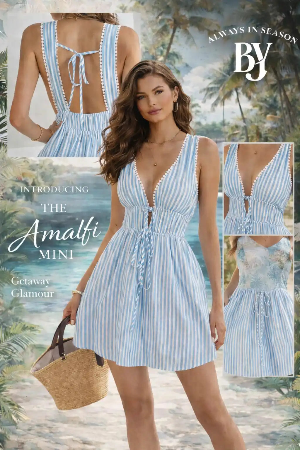 Striped Sleeveless Mini Dress