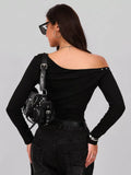 Studded One Shoulder Top for Women