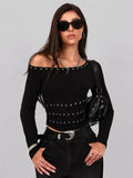 Studded One Shoulder Top for Women