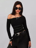 Studded One Shoulder Top for Women