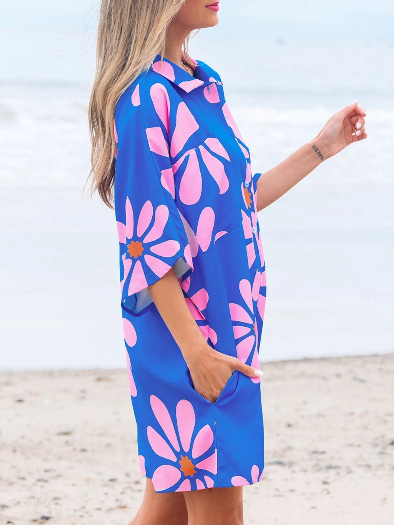 Summer Flower Print Loose Romper
