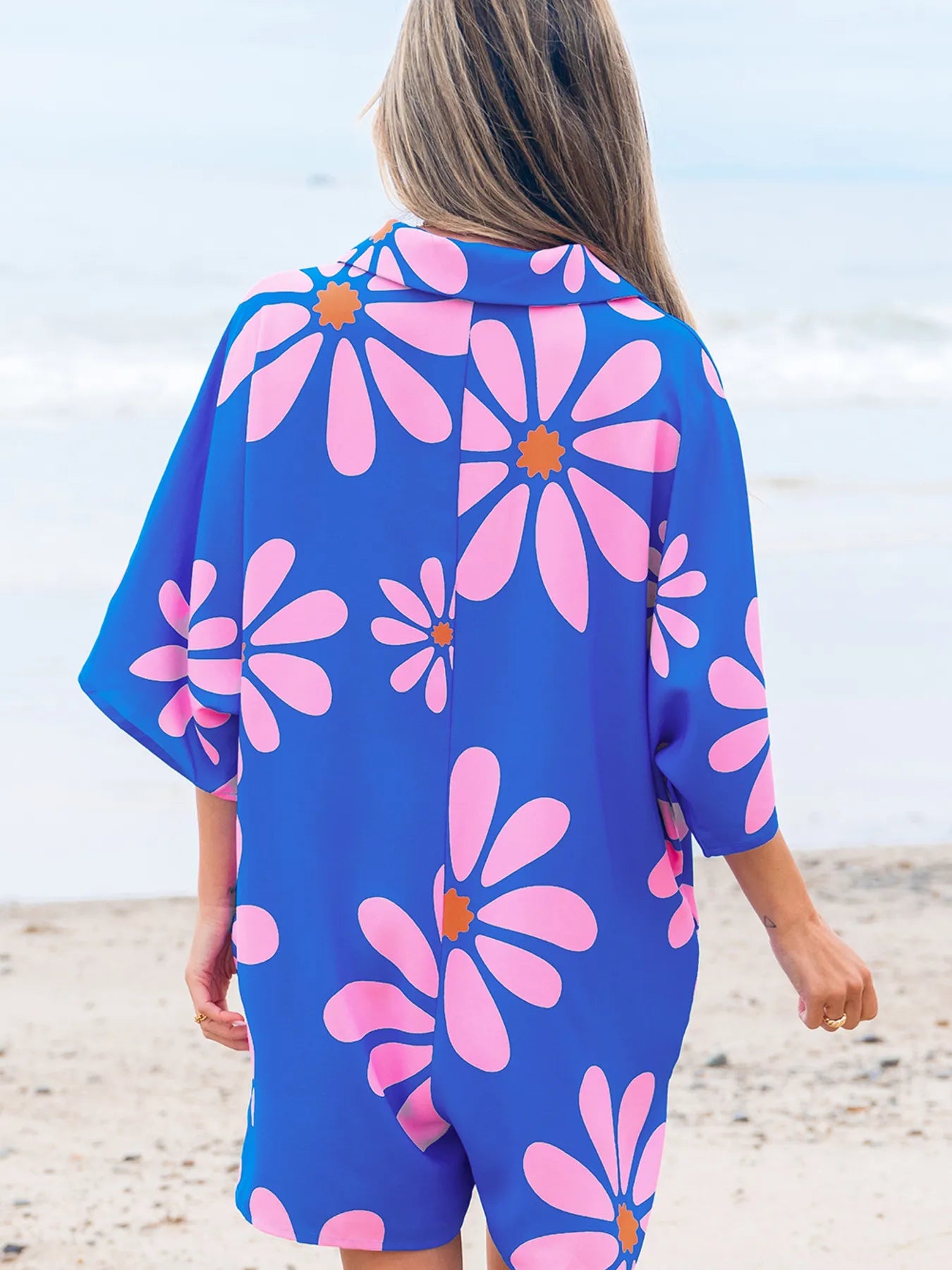 Summer Flower Print Loose Romper