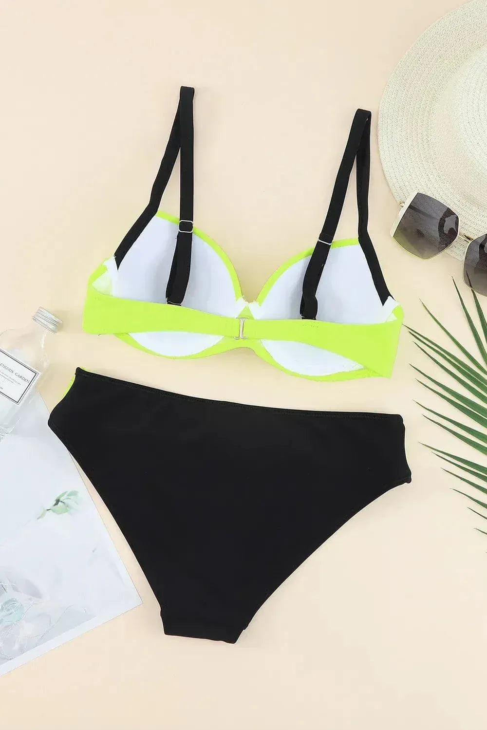 Sweetheart Neck Contrast Bikini