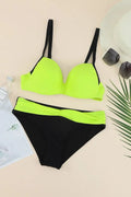 Sweetheart Neck Contrast Bikini