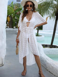 Swiss Dot Sheer Beach Cover Up Maxi Dress