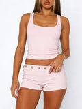 Wide Strap Tank and Shorts Set
