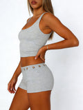 Wide Strap Tank and Shorts Set
