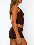 Wide Strap Tank and Shorts Set