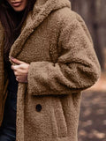 Teddy Bear Longline Hooded Coat for Women