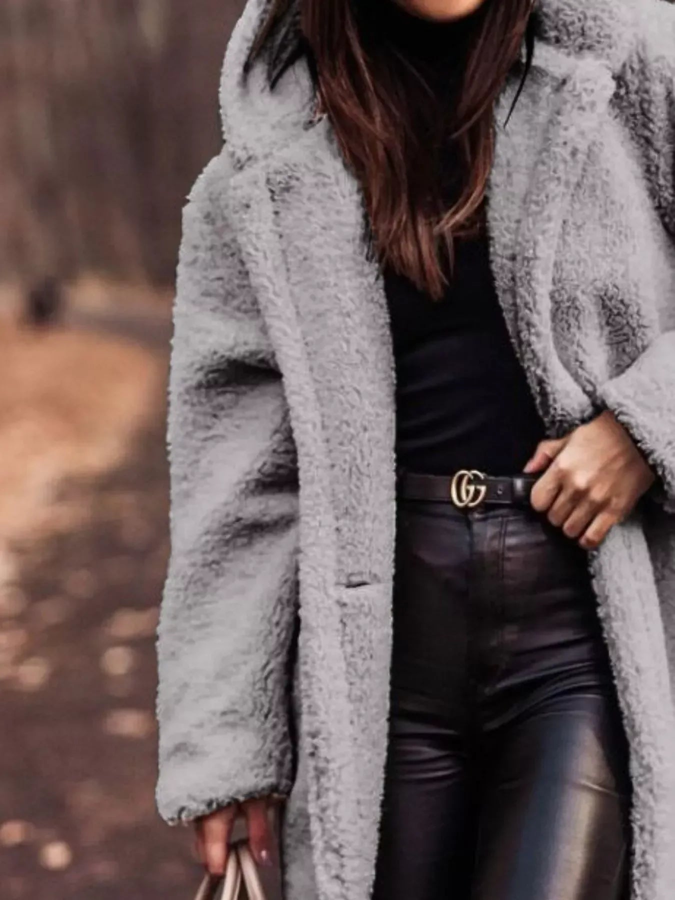 Teddy Bear Longline Hooded Coat for Women