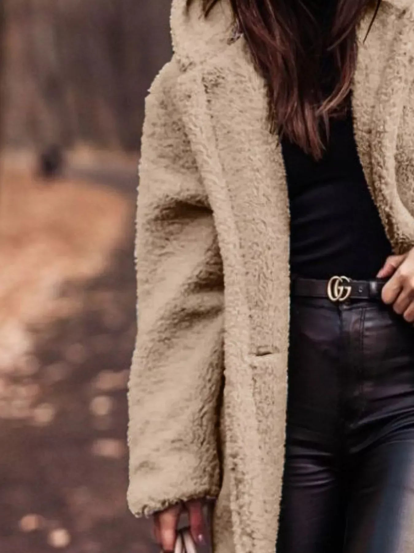 Teddy Bear Longline Hooded Coat for Women