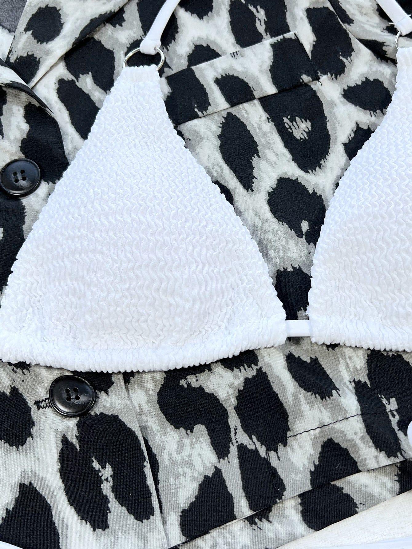 Textured Bikini Set