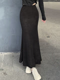 Textured Knit Mermaid Skirt