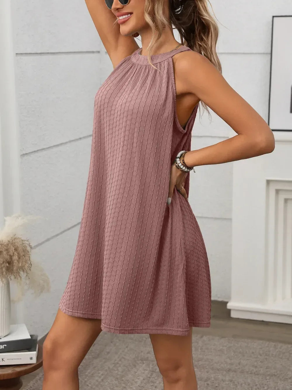 Textured Mini Dress