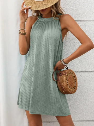 Textured Mini Dress Sage / S