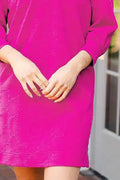 Textured Quarter-Zip Long-Sleeve Mini Dress - product view 12