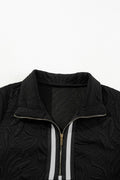 Textured Quarter-Zip Long-Sleeve Mini Dress - product view 9