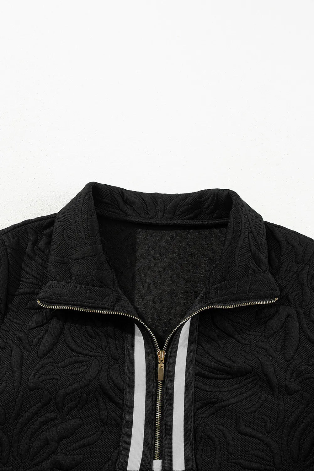 Textured Quarter-Zip Long-Sleeve Mini Dress - product view 9