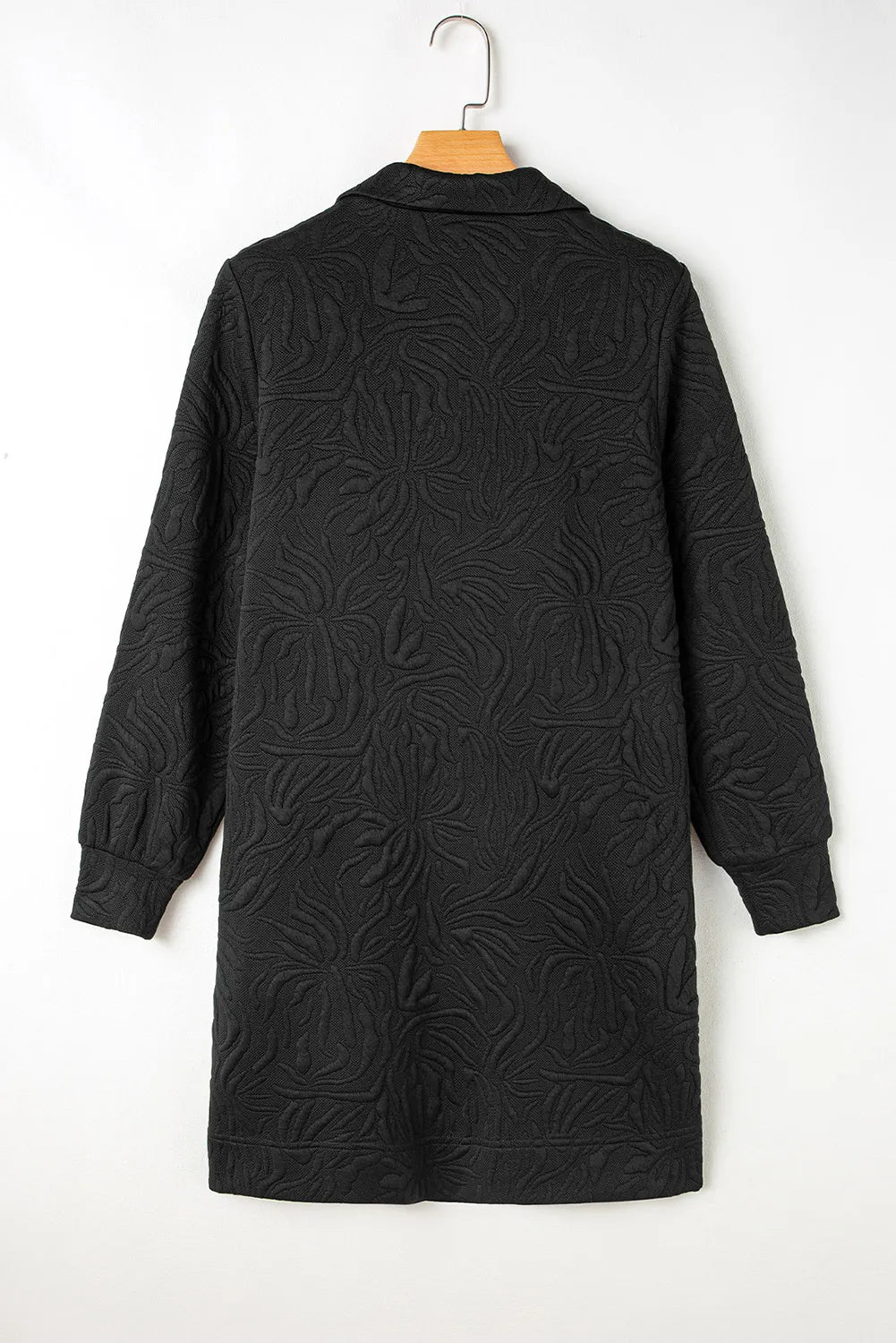 Textured Quarter-Zip Long-Sleeve Mini Dress - product view 8