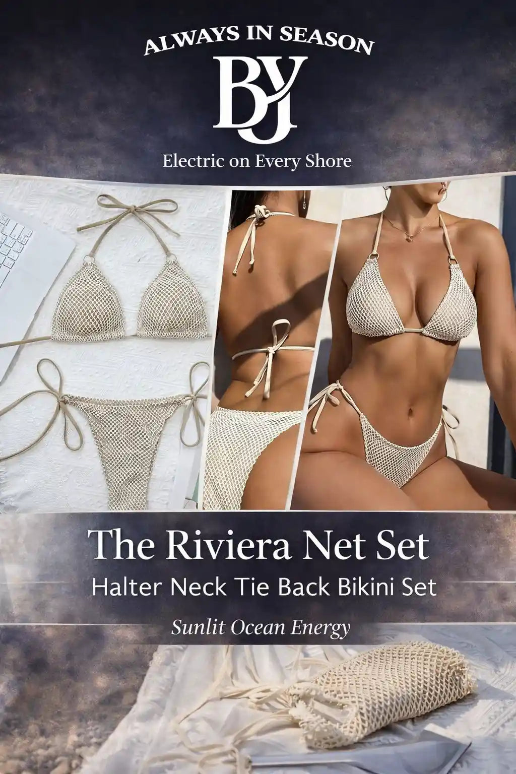 Completo bikini con allacciatura al collo e schiena scoperta