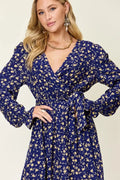Tie Back Flounce Sleeve Dress for Women