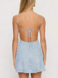 Tie-Back Spaghetti Strap Mini Dress