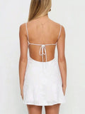 Tie-Back Spaghetti Strap Mini Dress
