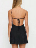 Tie-Back Spaghetti Strap Mini Dress