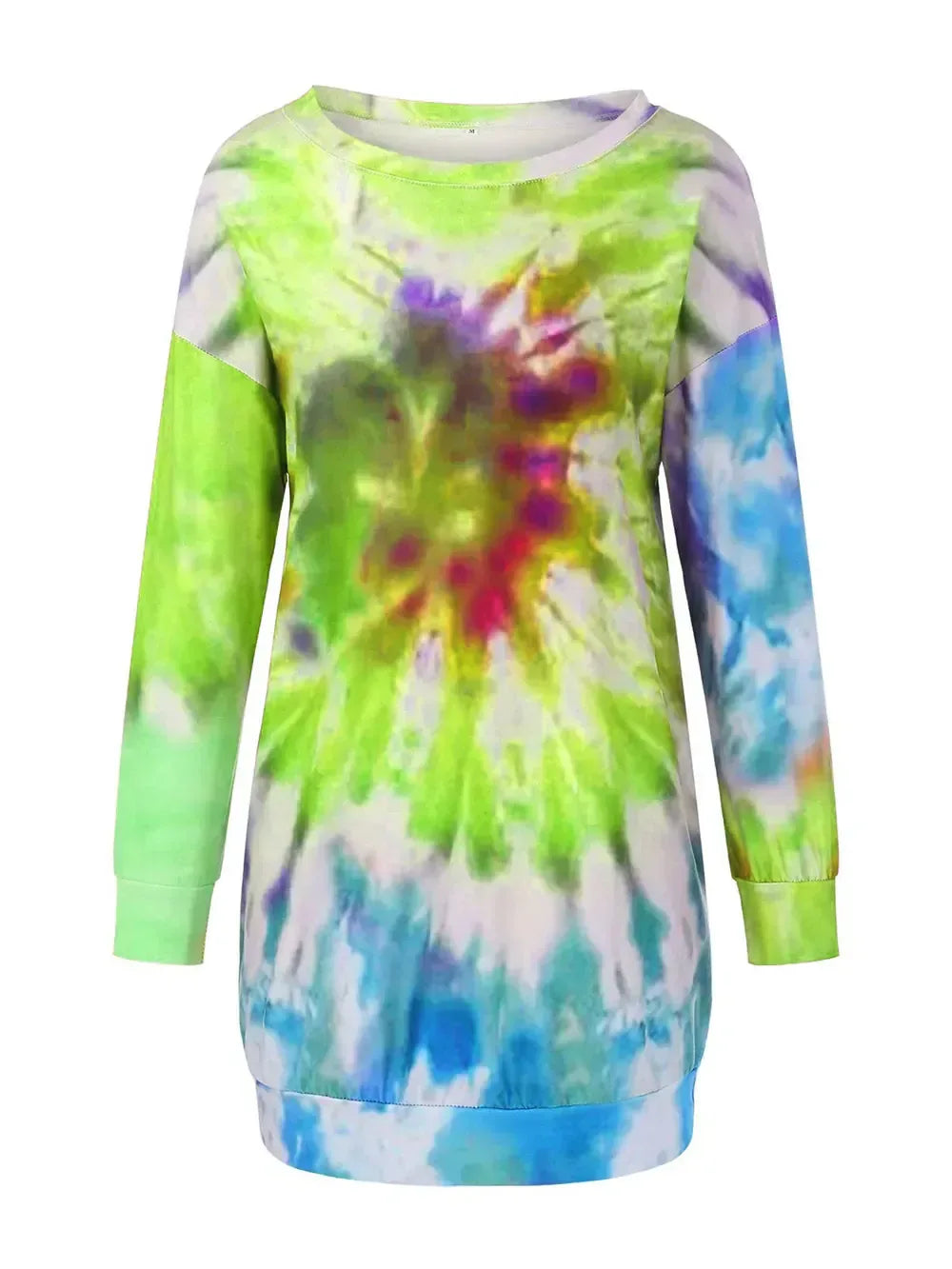 Tie-Dye Long Sleeve Dress