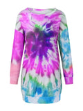 Tie-Dye Long Sleeve Dress