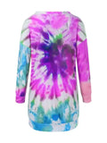 Tie-Dye Long Sleeve Dress